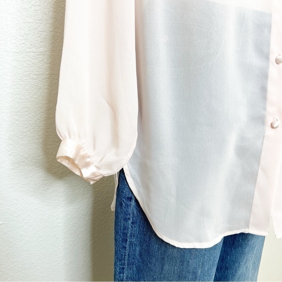 Vintage Etienne NWT Dead stock Pink Floral Embellished Top S - Picture 2 of 9